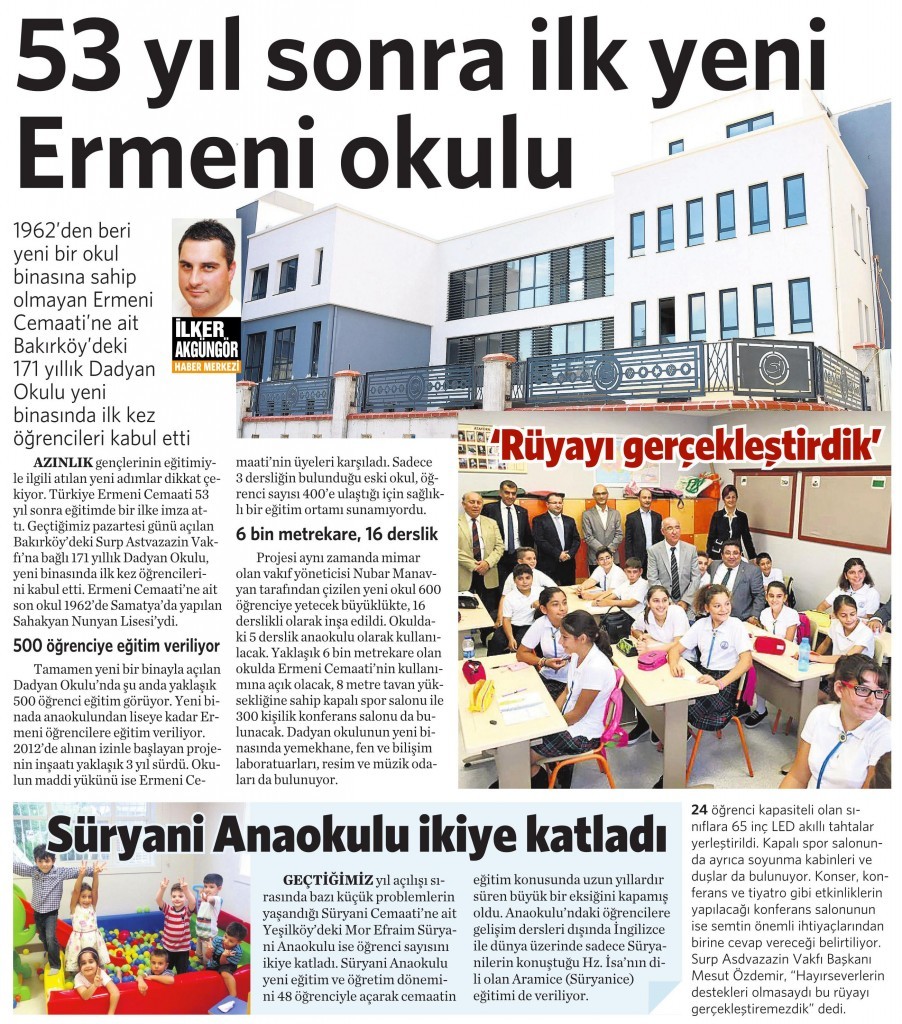 5 Ekim 2015 Vatan Gazetesi 6. sayfa