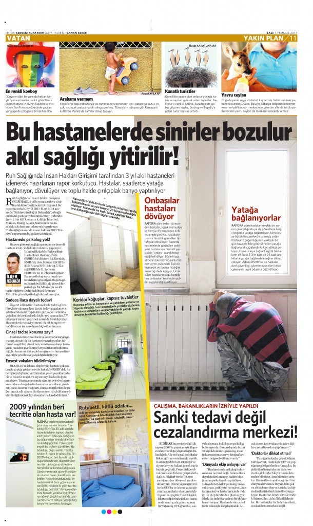 1 Temmuz 2014 - Vatan Gazetesi