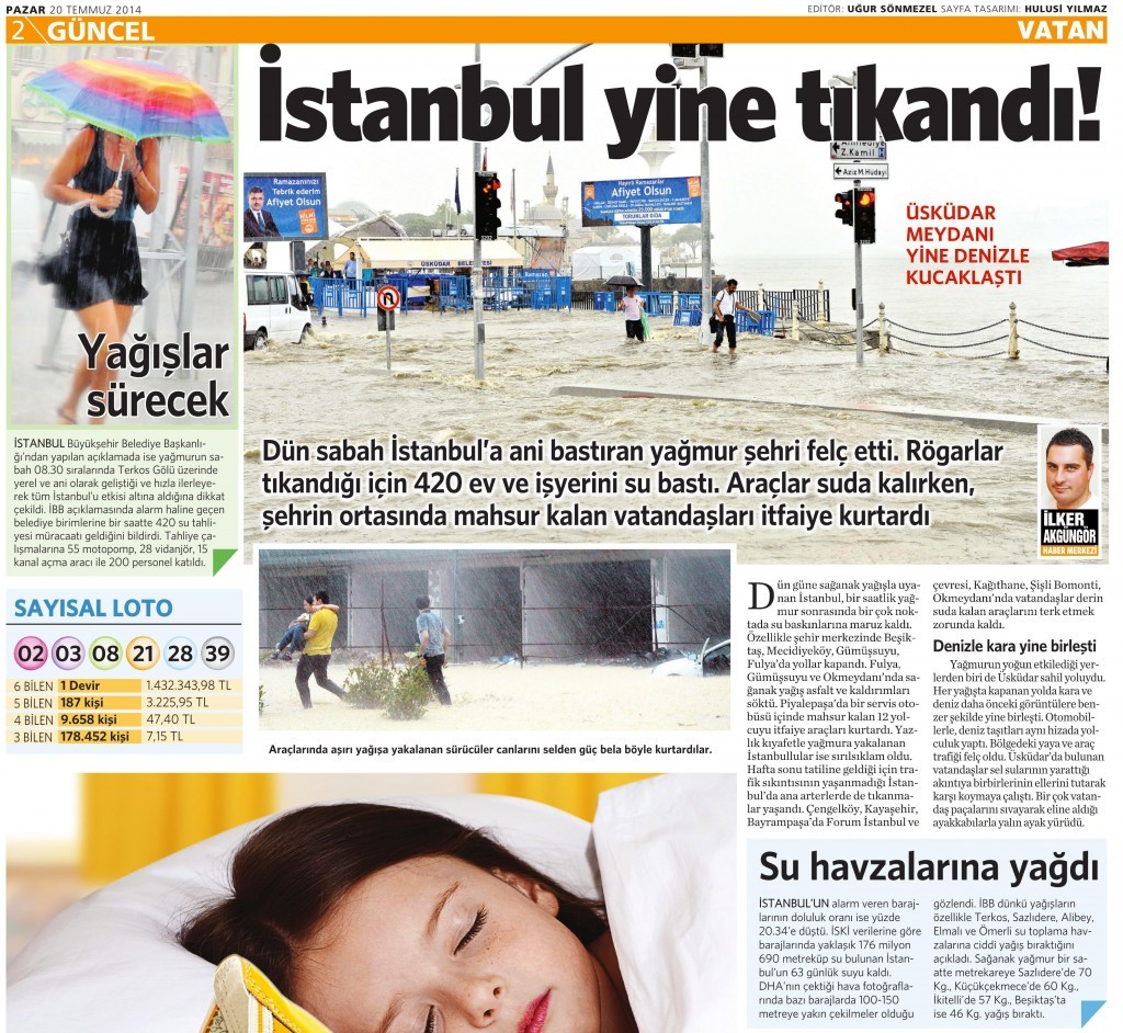 20 Temmuz 2014 - Vatan Gazetesi