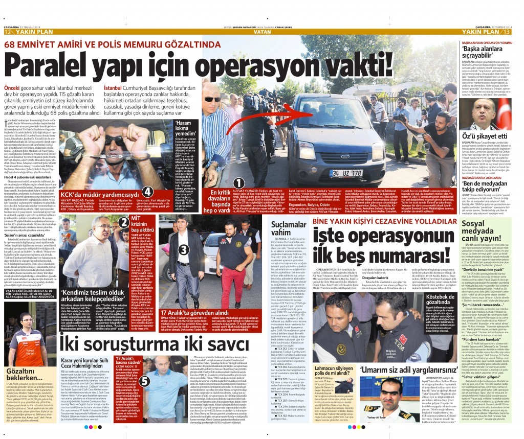 23 TEMMUZ 2014 - VATAN GAZETESİ