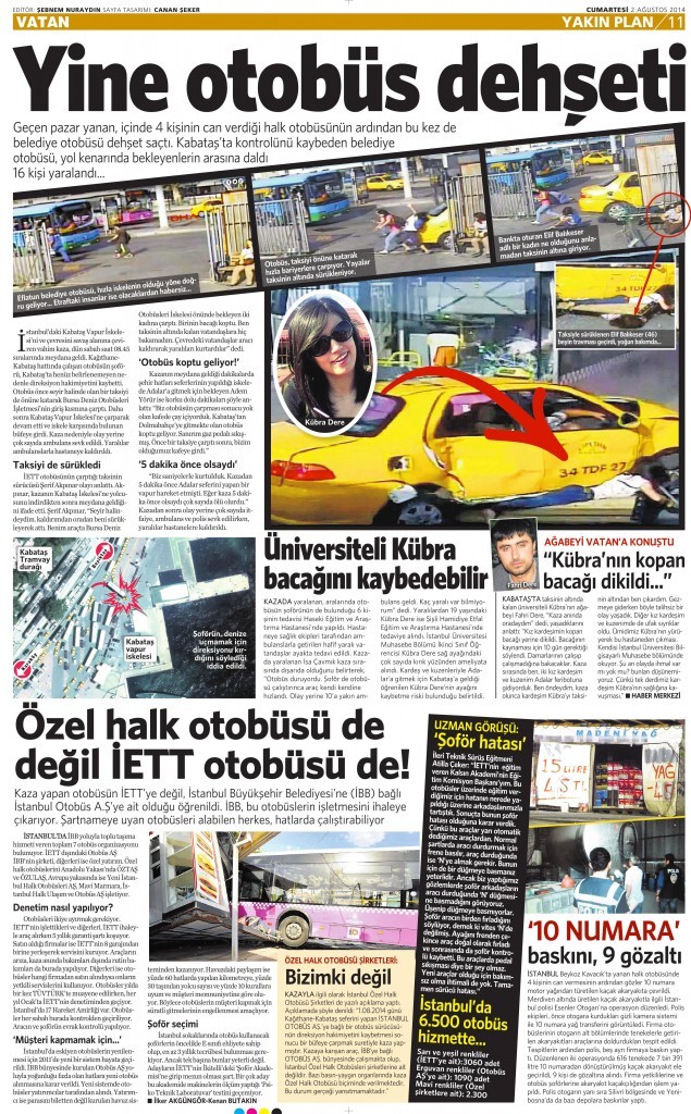 2 Ağustos 2014 - Vatan Gazetesi