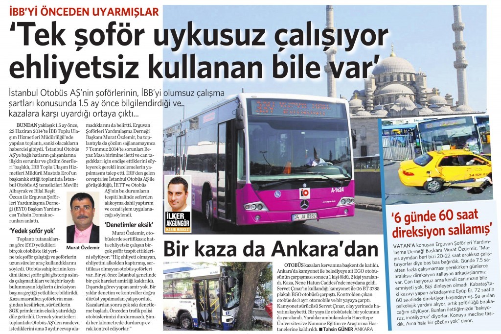 6 Ağuskos 2014 - Vatan Gazetesi