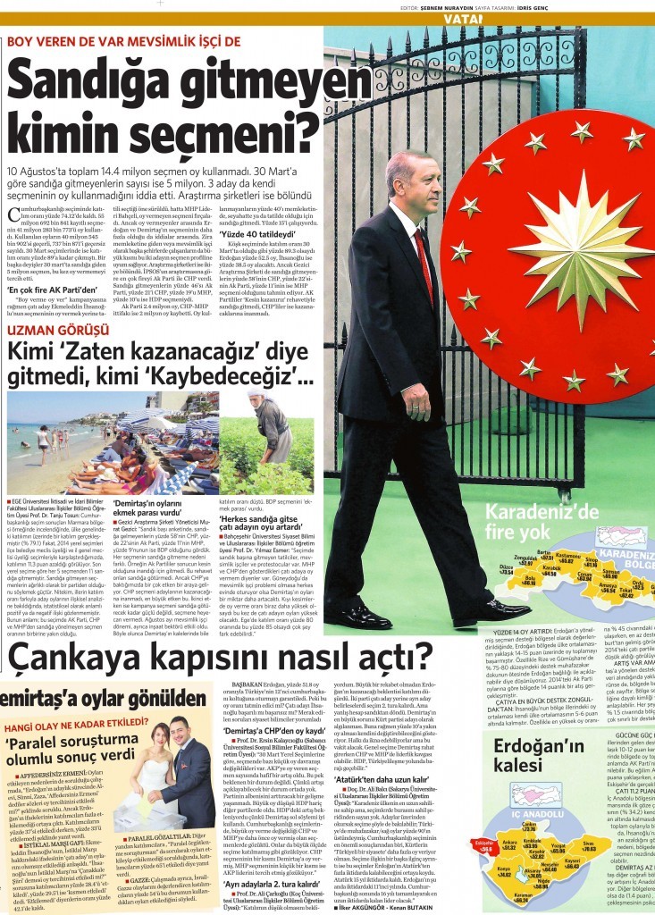 12 Ağustos 2014 - Vatan Gazetesi