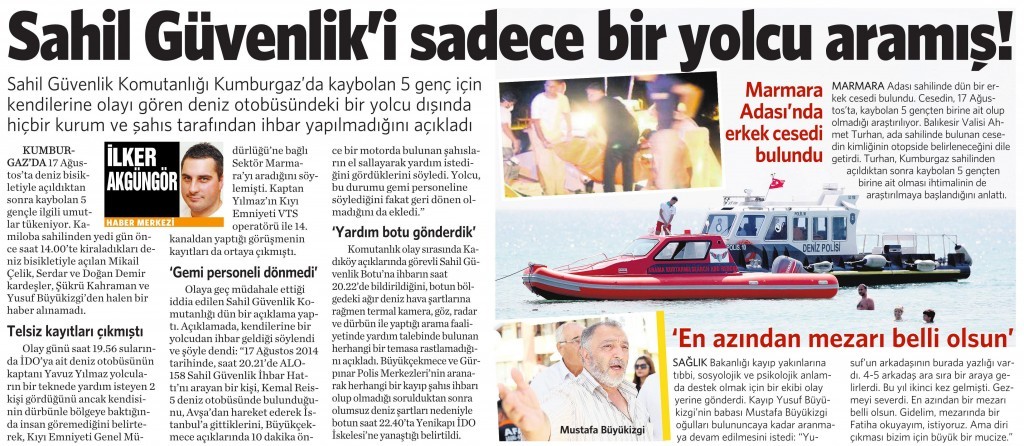 24 Ağustos 2014 - Vatan Gazetesi