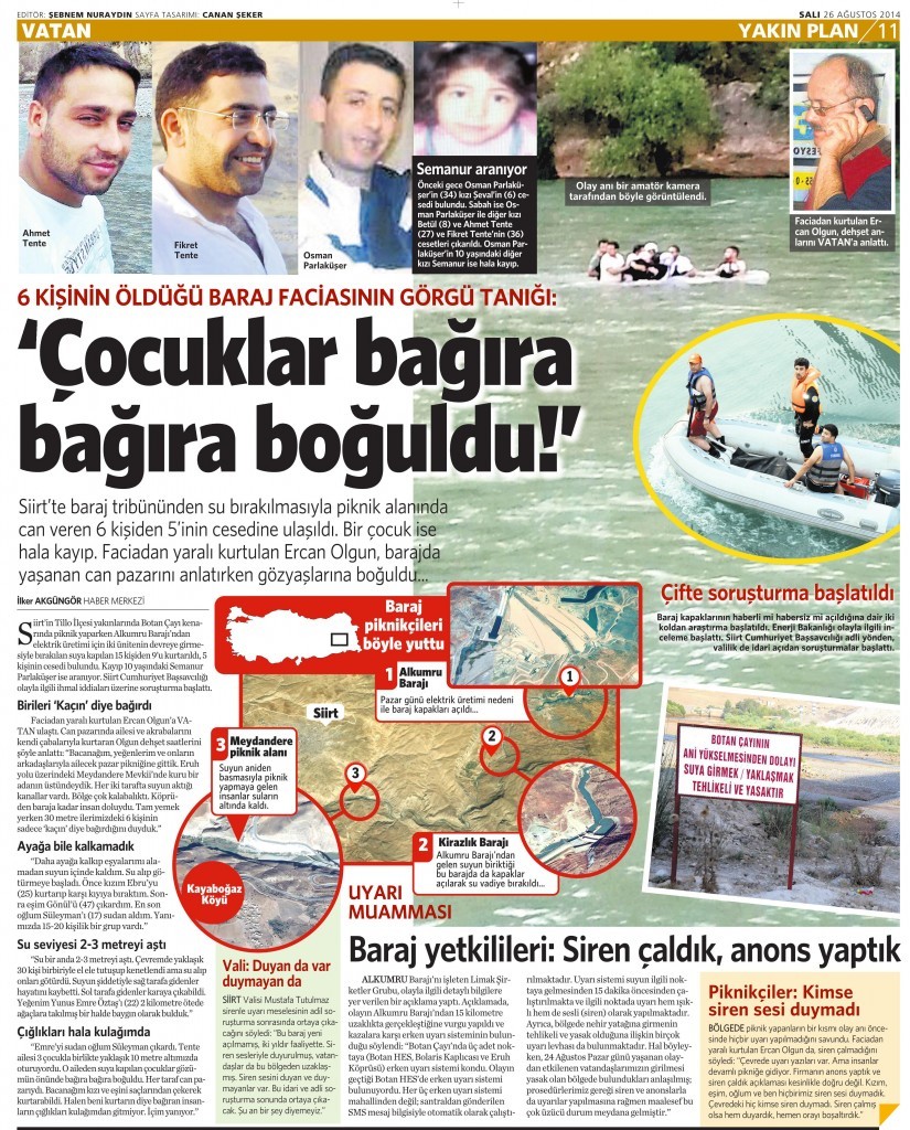 26 Ağustos 2014 - Vatan Gazetesi 