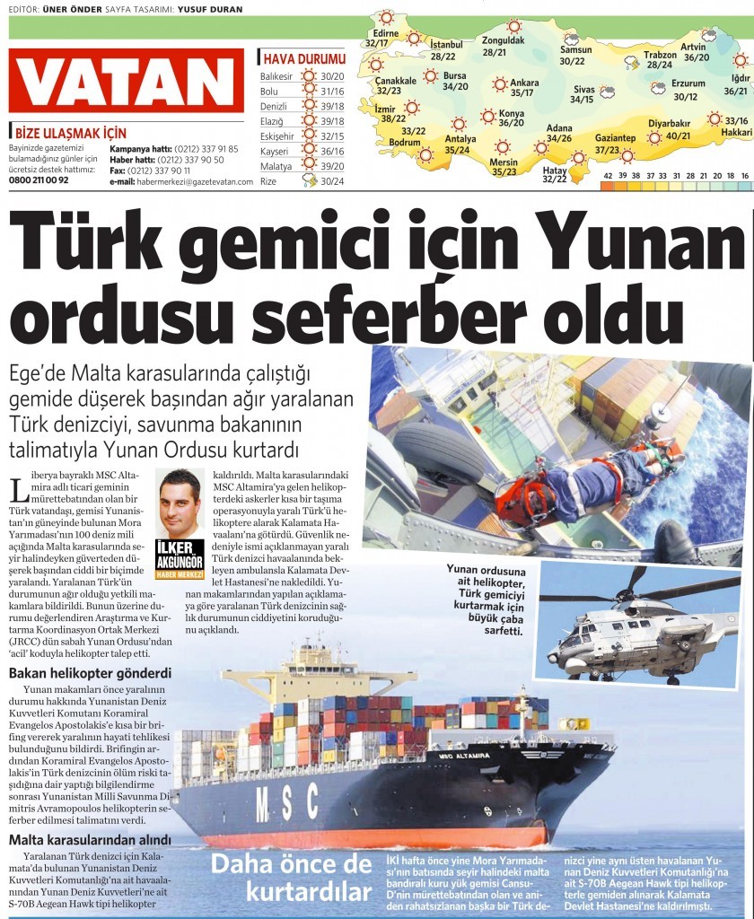 29 Ağustos 2014 - Vatan Gazetesi