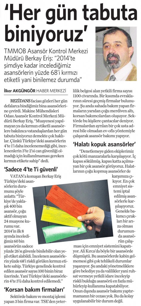 11 Eylül 2014 - Vatan Gazetesi