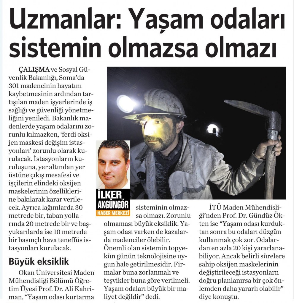 26 Eylül 2014 - Vatan Gazetesi 15. sayfa