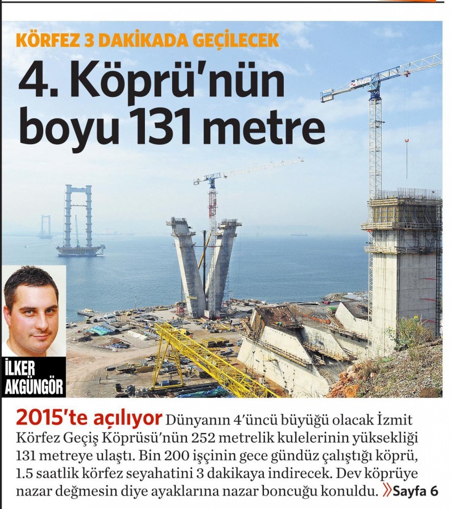 1 Ekim 2014 - Vatan Gazetesi 1. sayfa