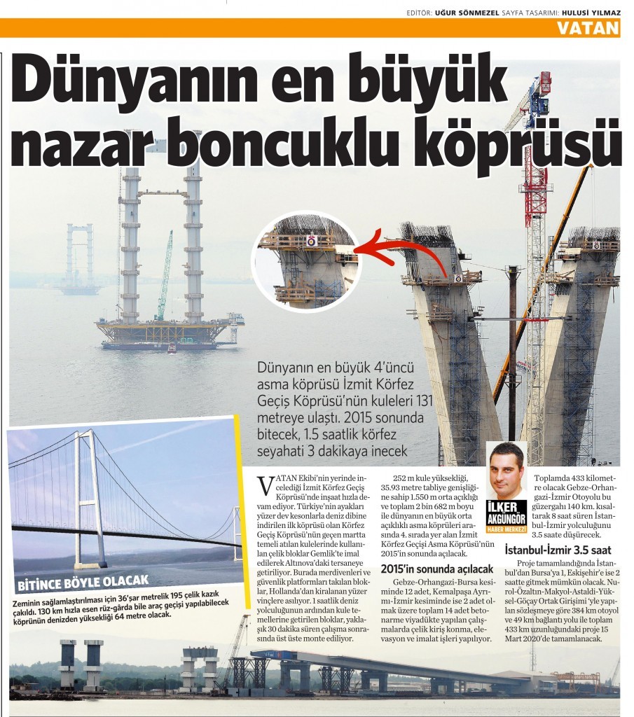 01 Ekim 2014 - Vatan Gazetesi 6. sayfa