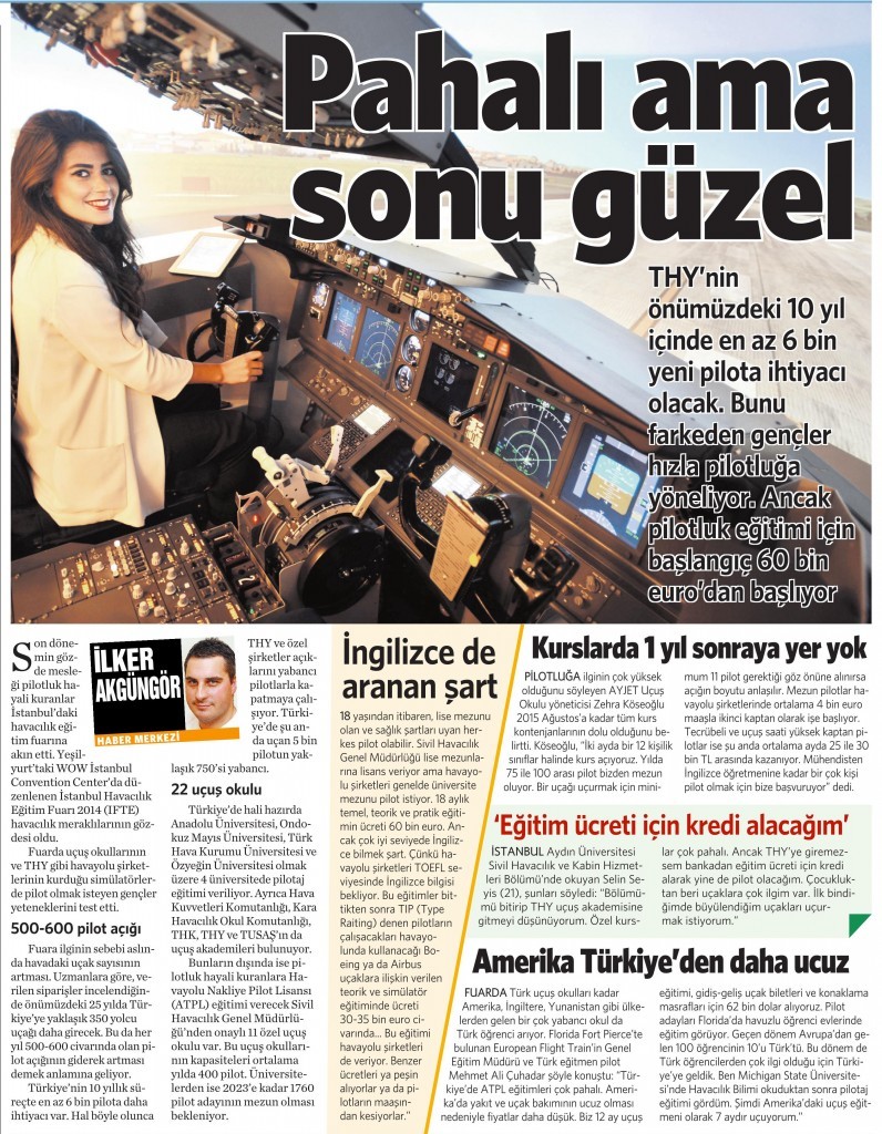 19 Ekim 2014 Vatan Gazetesi 8. sayfa