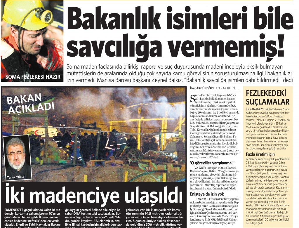 7 Kasım 2014 Vatan Gazetesi 12. sayfa