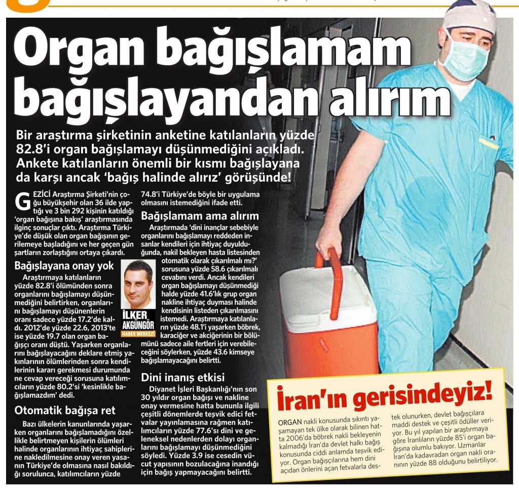 9 Kasım 2014  Vatan Gazetesi 4. sayfa