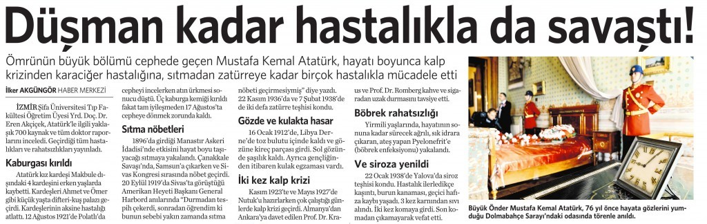 11 Kasım 2014 Vatan Gazetesi 10. sayfa