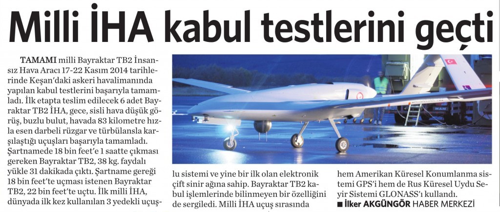 25 Kasım 2014 Vatan Gazetesi 11. sayfa