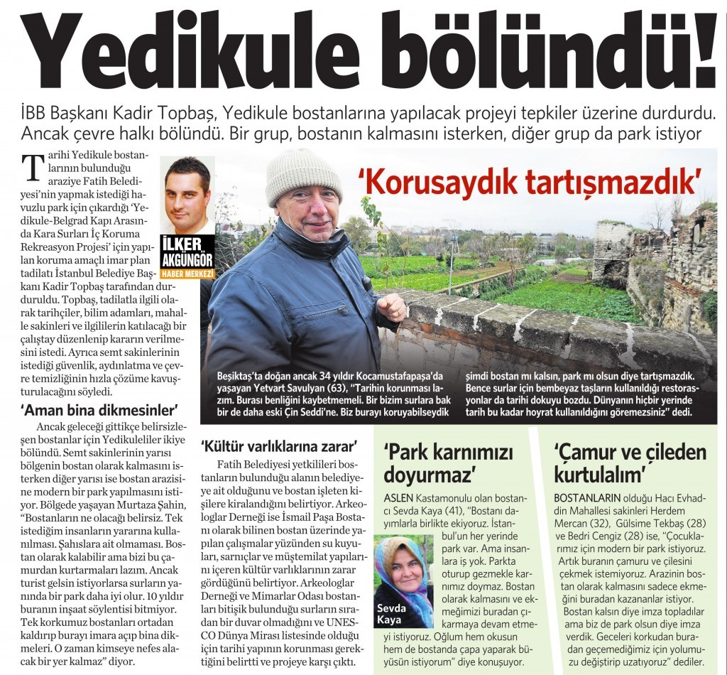 27 Kasım 2014 Vatan Gazetesi 11. sayfa