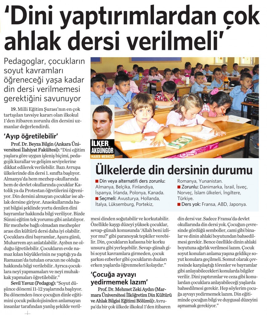9 Aralık 2014 Vatan Gazetesi 18. sayfa