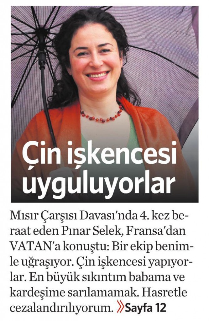 24 Aralık 2014 Vatan Gazetesi 1. sayfa