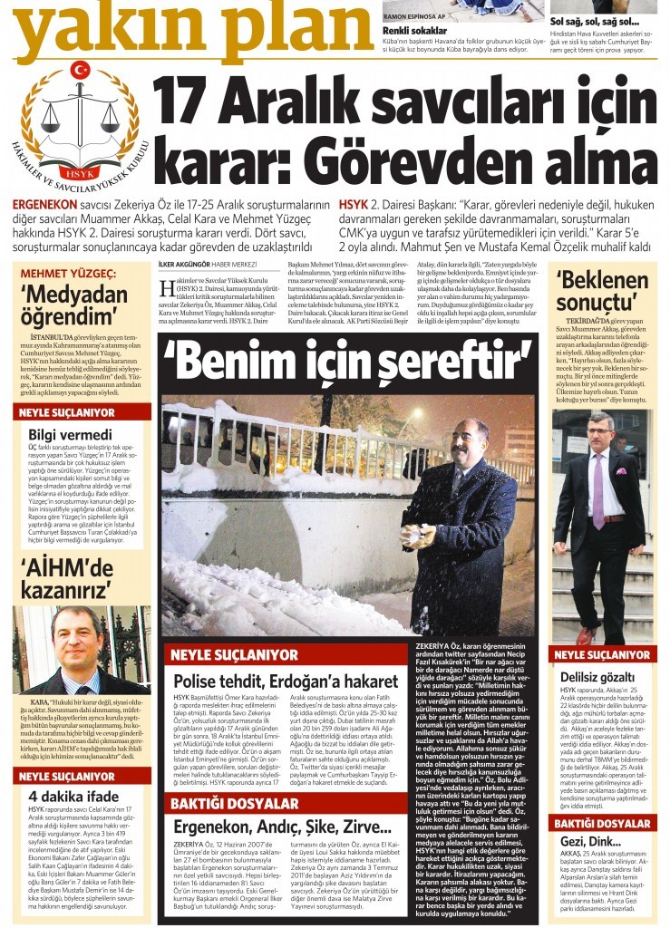 31 Aralık 2014 Vatan Gazetesi 12. sayfa