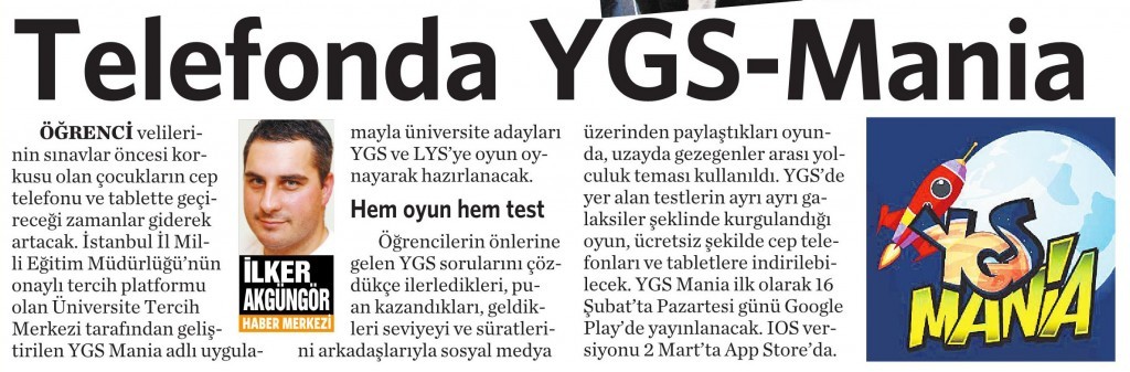 12 Şubat 2015 Vatan Gazetesi 6. sayfa