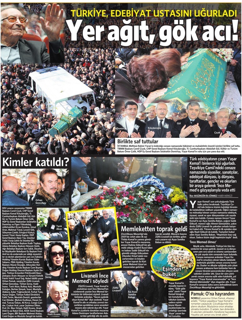 3 Mart 2015 Vatan Gazetesi 15. sayfa