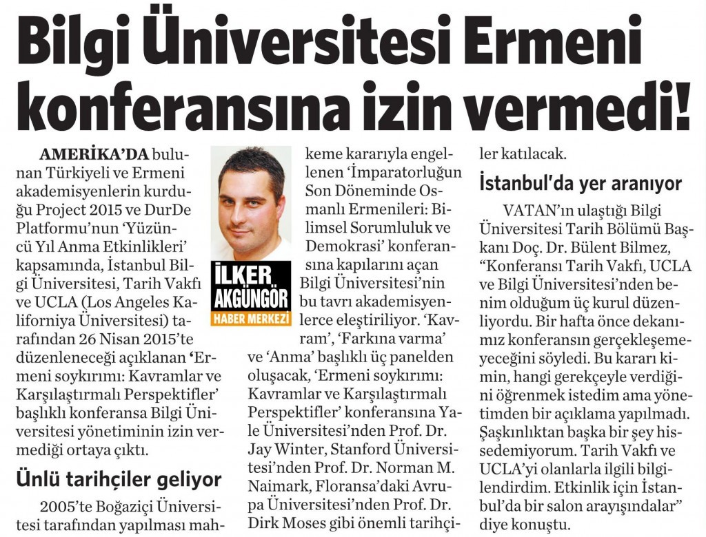 4 Nisan 2015 Vatan Gazetesi 5. sayfa