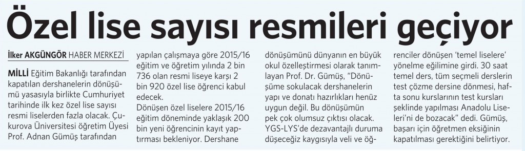 8 Nisan 2015 Vatan Gazetesi 6. sayfa