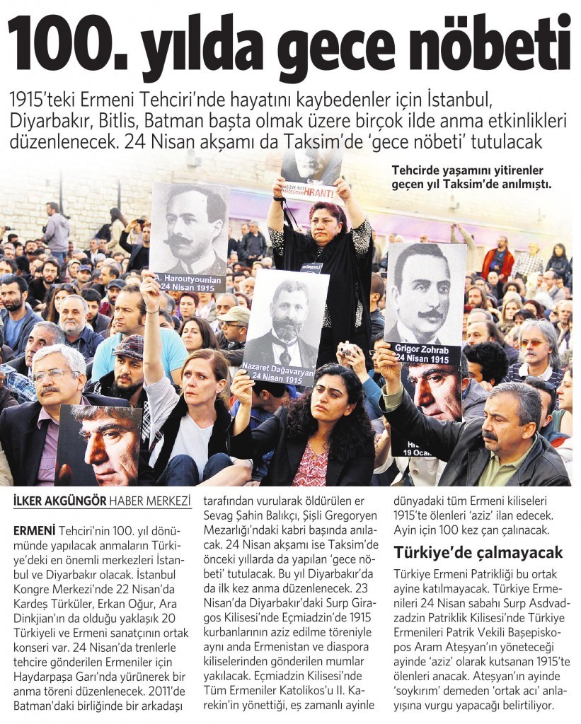 20 Nisan 2015 Vatan Gazetesi 13. sayfa