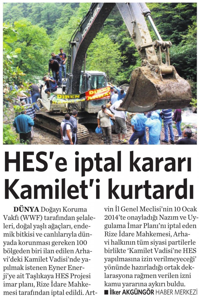 29 Nisan 2015 Vatan Gazetesi 3. sayfa