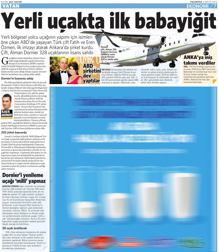 4 Mayıs 2015 Vatan Gazetesi 7. sayfa