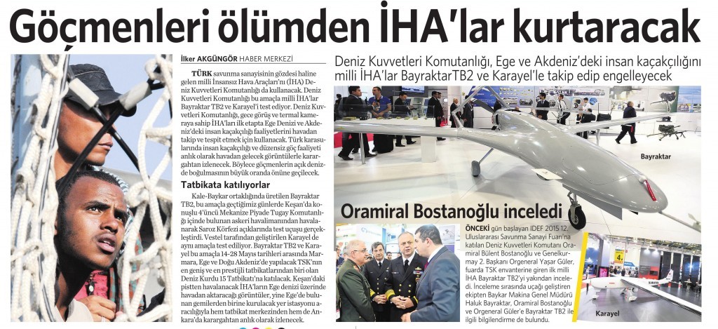 7 Mayıs 2015 Vatan Gazetesi 13. sayfa