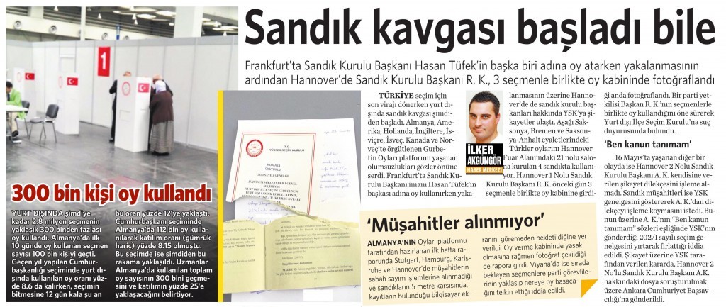 20 Mayıs 2015 Vatan Gazetesi 15. sayfa