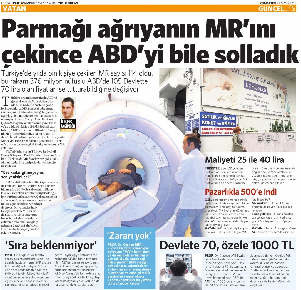 23 Mayıs 2015 Vatan Gazetesi 5. sayfa