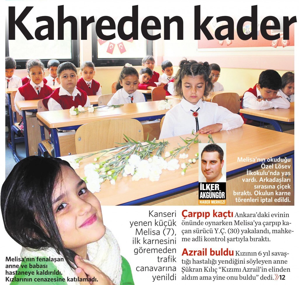 12 Haziran 2015 Vatan Gazetesi 1. sayfa