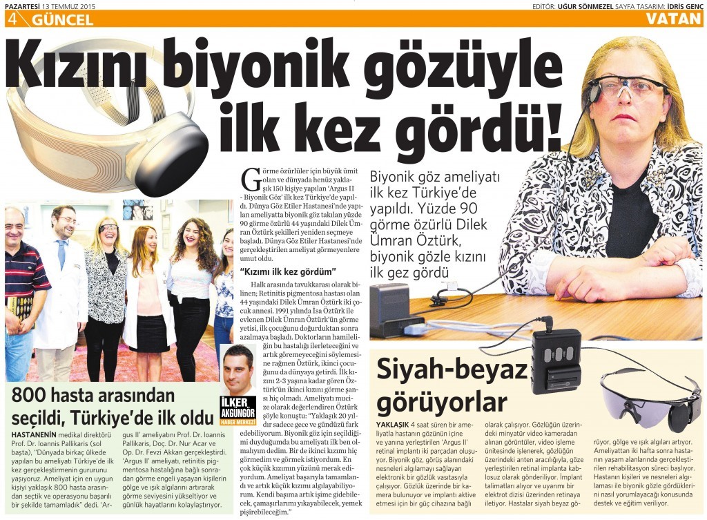 13 Temmuz 2015 Vatan Gazetesi 4. sayfa