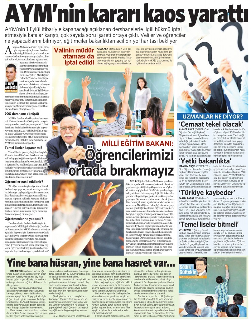 15 Temmuz 2015 Vatan Gazetesi 12. sayfa