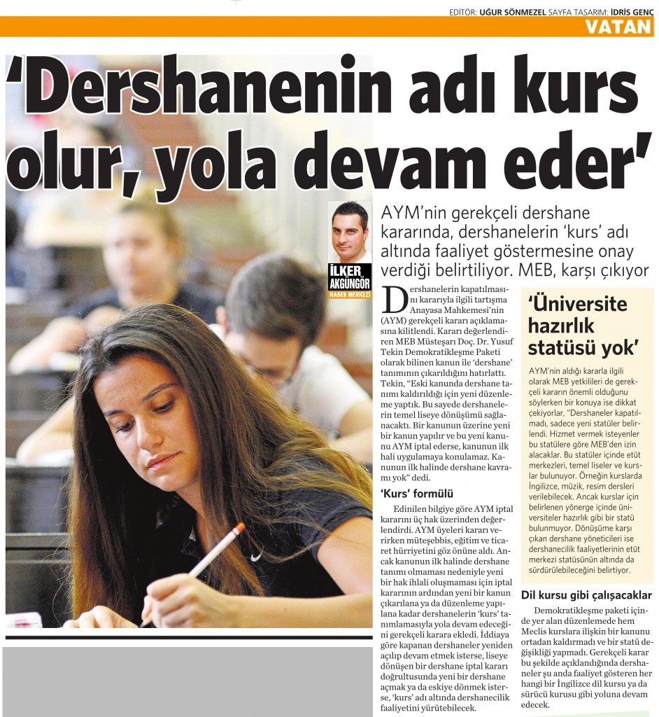 17 Temmuz 2015 Vatan Gazetesi 4. sayfa