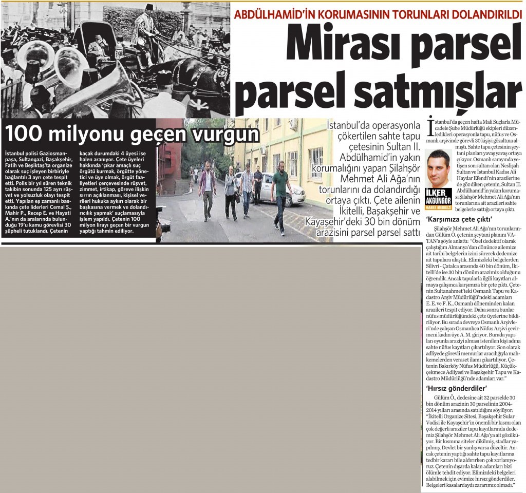 18 Temmuz 2015 Vatan Gazetesi 11. sayfa