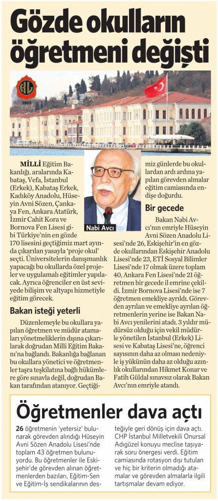 5 Ekim 2015 Vatan Gazetesi 6. sayfa
