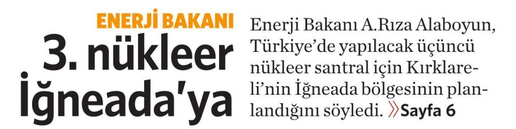 15 Ekim 2015 Vatan Gazetesi 1. sayfa