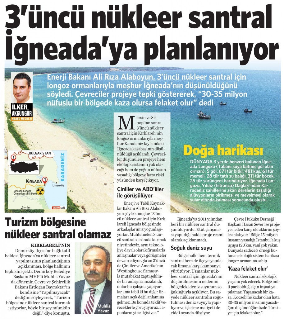 15 Ekim 2015 Vatan Gazetesi 6. sayfa