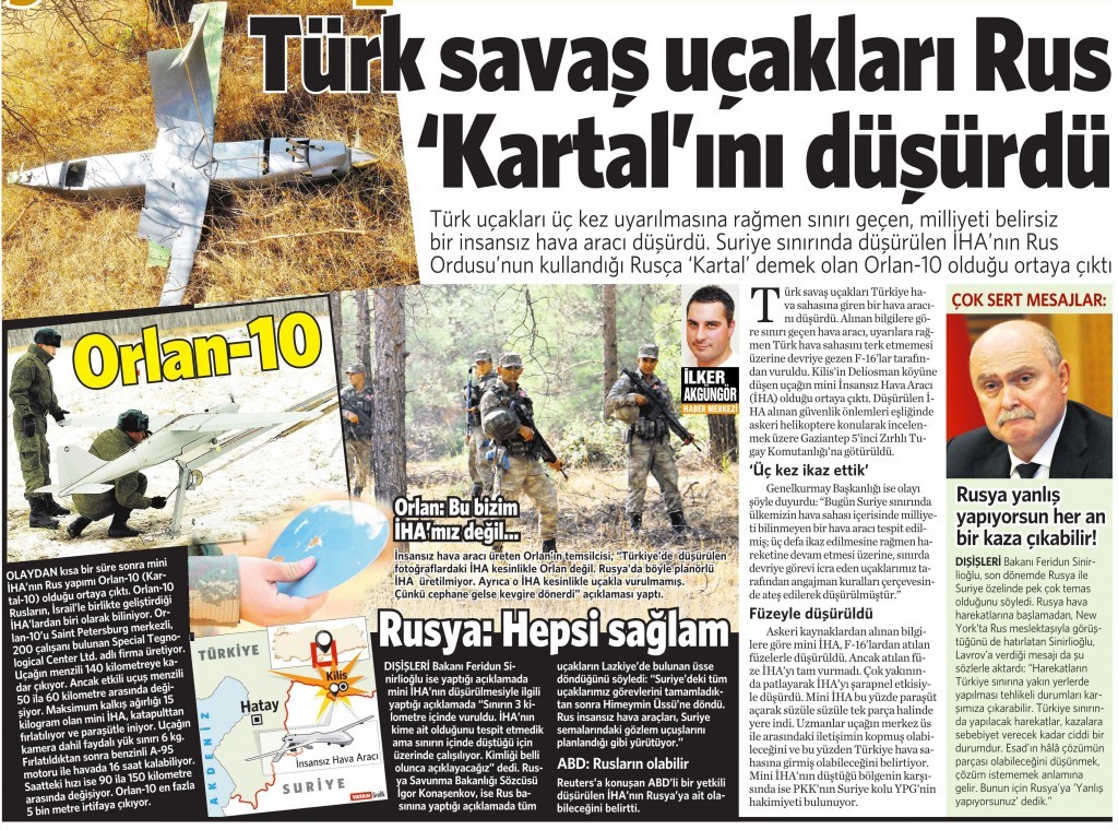 17 Ekim 2015 Vatan Gazetesi 12. sayfa