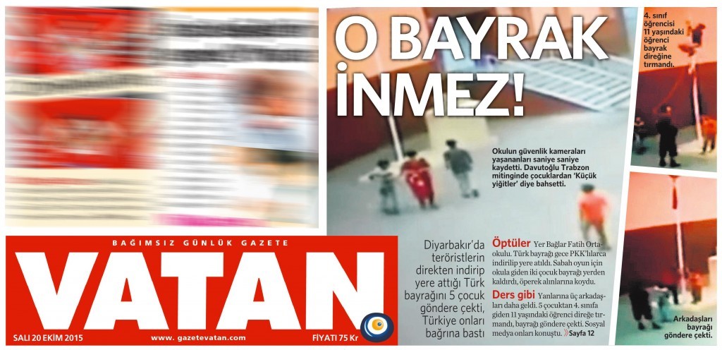 20 Ekim 2015 Vatan Gazetesi 12. sayfa