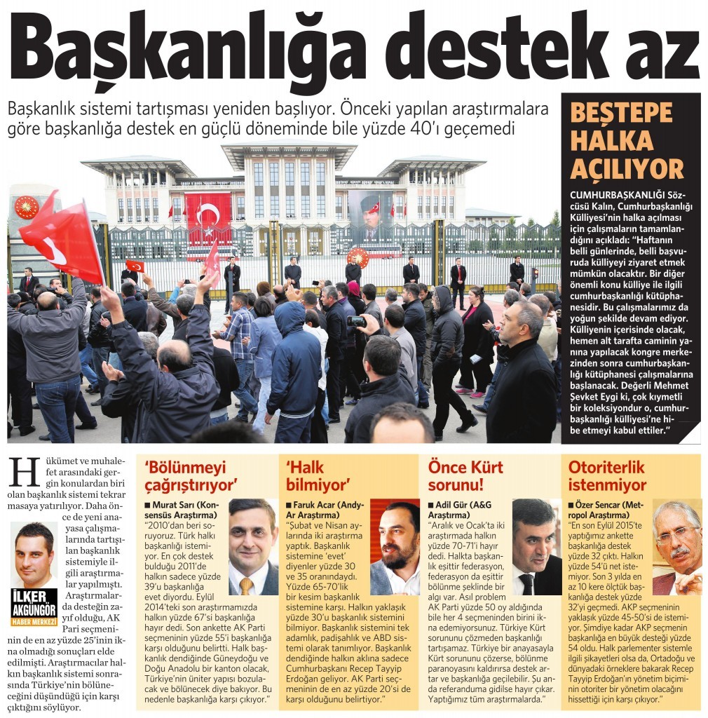 5 Kasım 2015 Vatan Gazetesi 15. sayfa