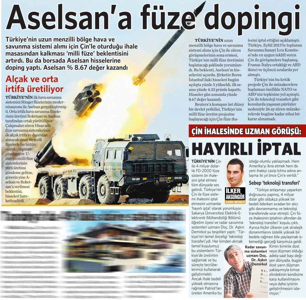 17 Kasım 2015 Vatan Gazetesi 8. sayfa