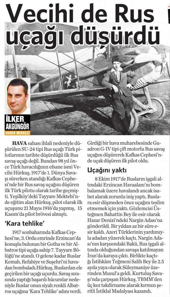 26 Kasım 2015 Vatan Gazetesi 13. sayfa