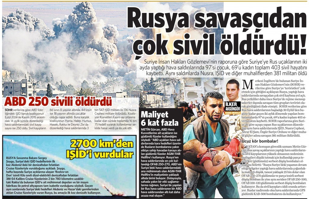 10 Aralık 2015 Vatan Gazetesi 13. sayfa