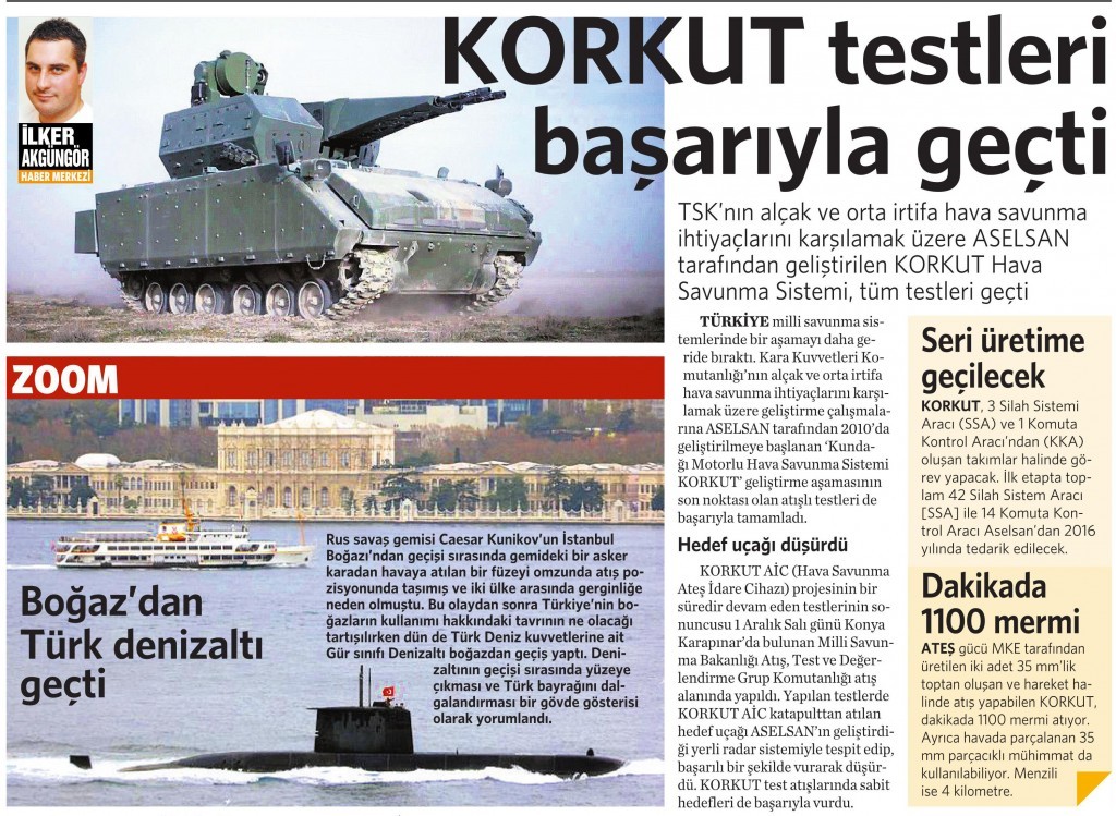 13 Aralık 2015 Vatan Gazetesi 12. sayfa