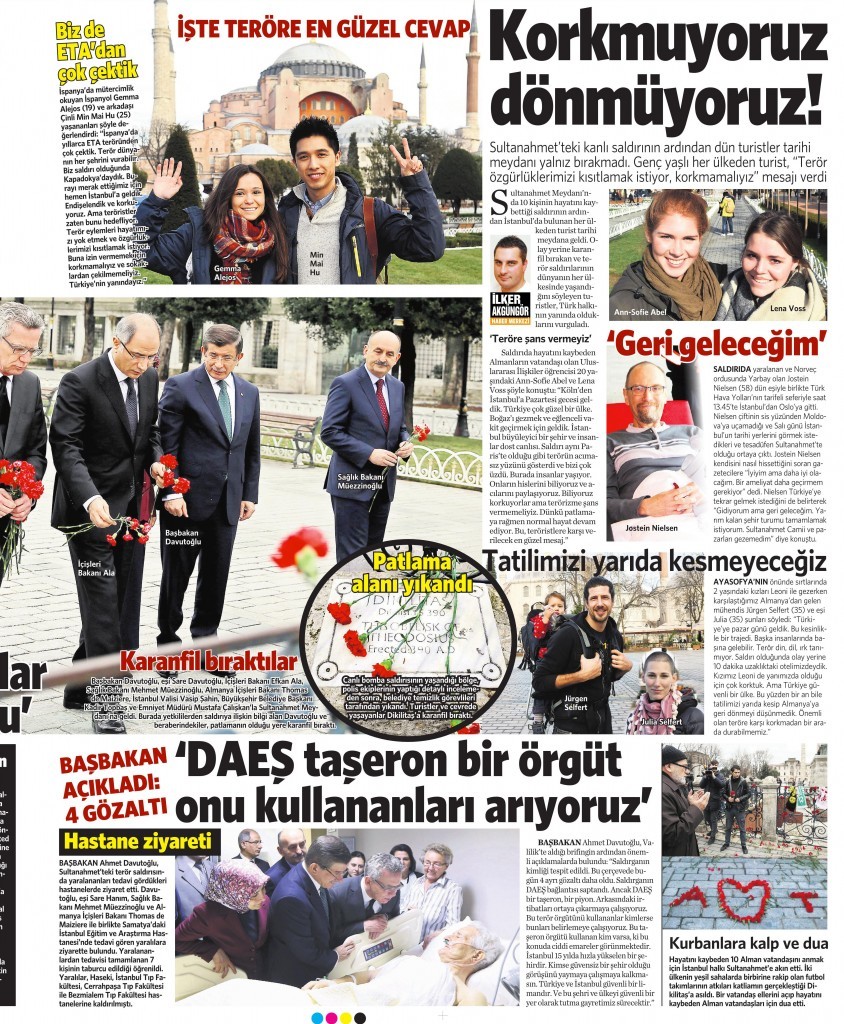 14 Ocak 2016 Vatan Gazetesi 13. sayfa