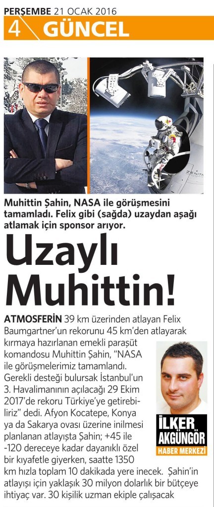 21 Ocak 2016 Vatan Gazetesi 4. sayfa